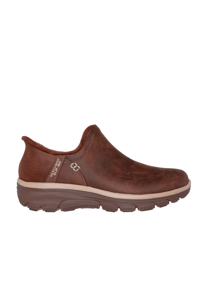 BOTÍN CON CREMALLERA EASY GOING - MODERN HOUR 167872 SKECHERS MARRÓN