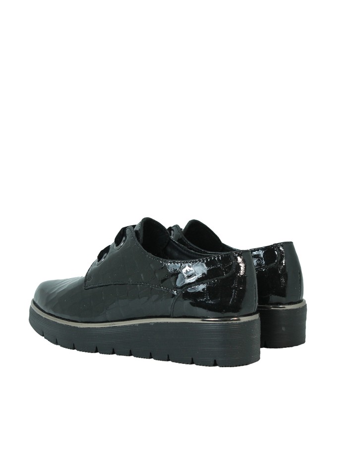 ZAPATO DE PIEL CHAROL APLAUSO ADELE NEGRO