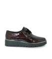 ZAPATO DE PIEL CHAROL APLAUSO ADELE BURDEOS