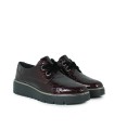ZAPATO DE PIEL CHAROL APLAUSO ADELE BURDEOS