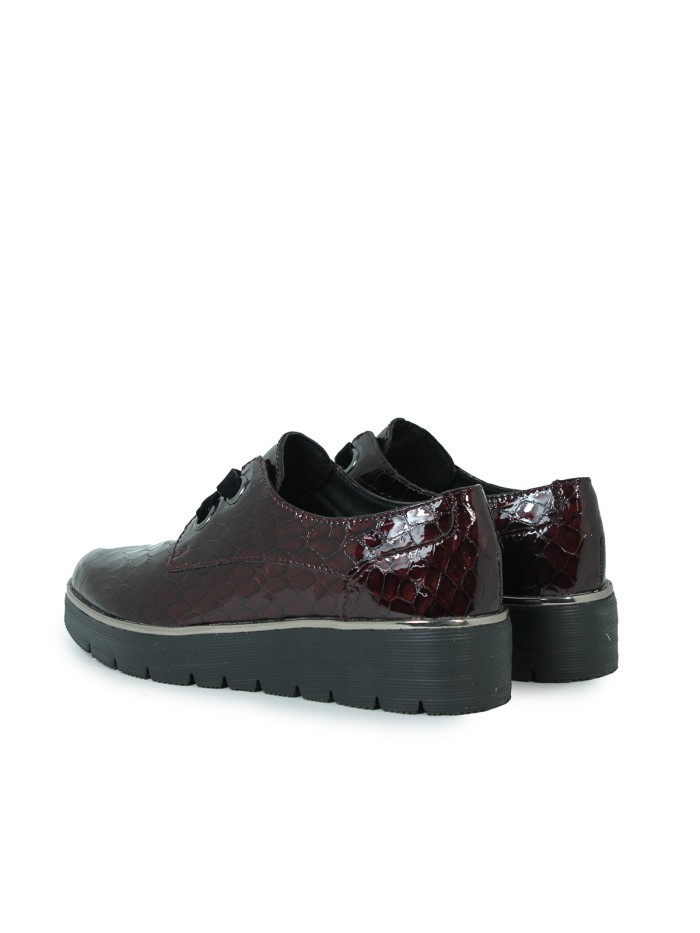 ZAPATO DE PIEL CHAROL APLAUSO ADELE BURDEOS