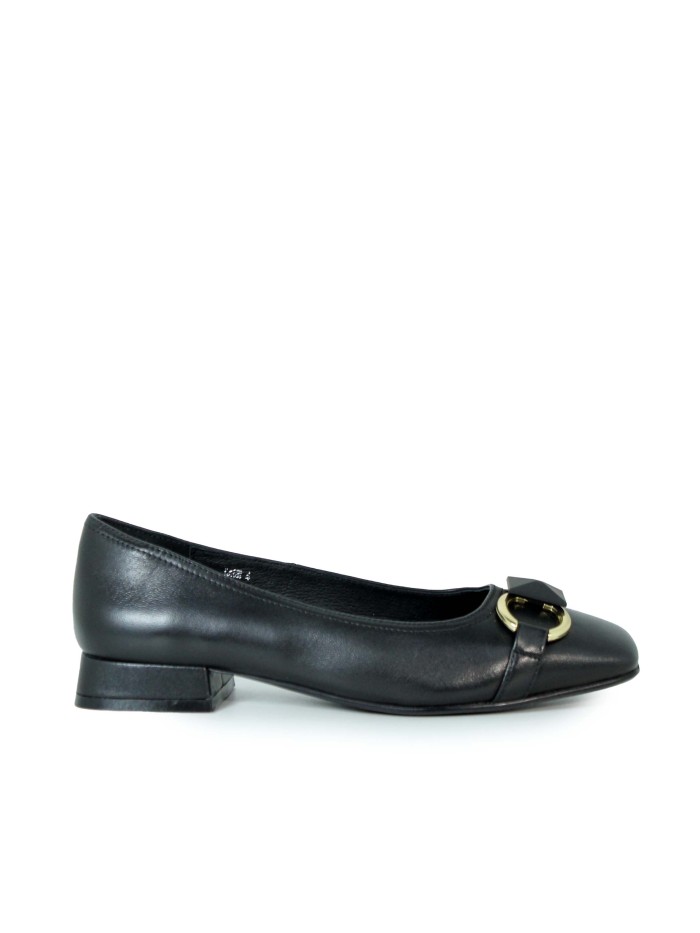 BAILARINAS CON HEBILLA DORADA STEPEHN ALLEN LAUR4 NEGRO