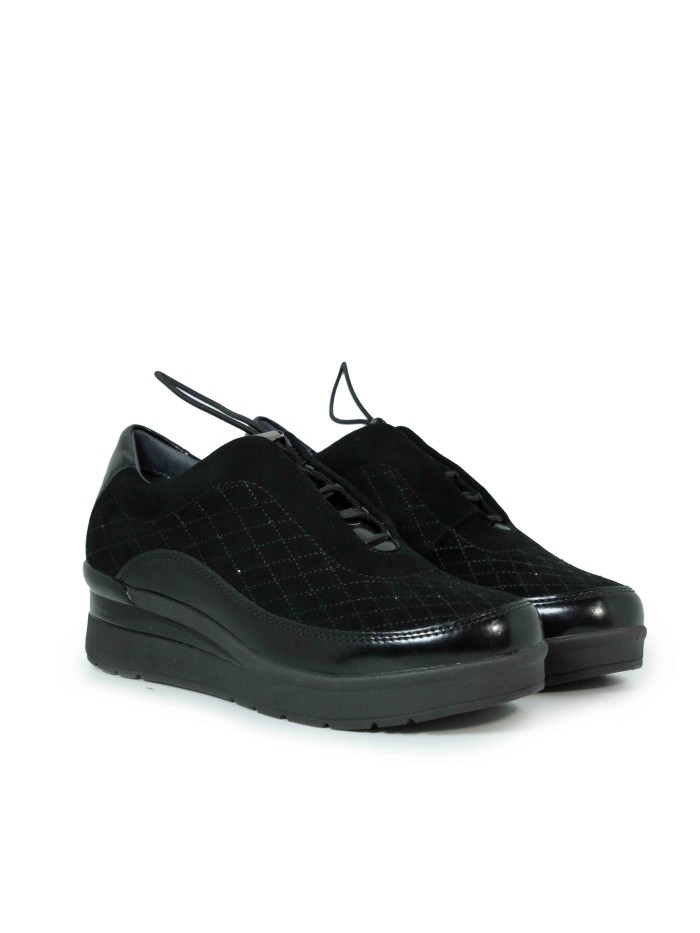 ZAPATILLA CON CUÑA Y CONFORT STONEFLY 222958 NEGRO