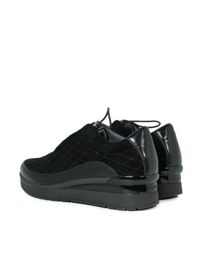 ZAPATILLA CON CUÑA Y CONFORT STONEFLY 222958 NEGRO