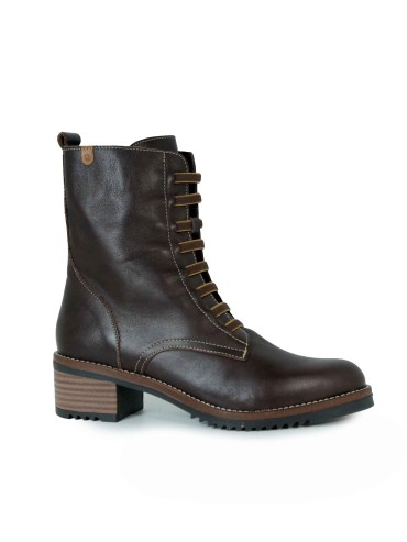 BOTINES CON CORDONES ELÁSTICOS 2325 MARRÓN