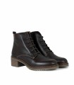 BOTINES CON CORDONES Y TACÓN BAJO VALERIA´S 2326 MARRÓN