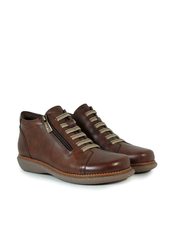BOTÍN CON CORDONES VALERIA´S 2354 CUERO