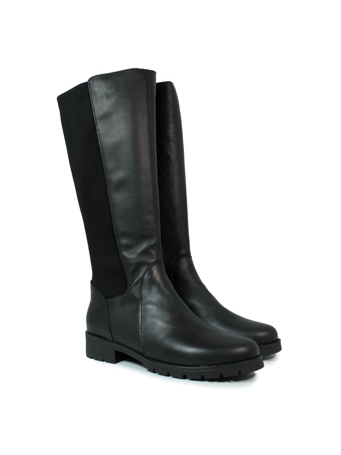 BOTAS DE CAÑA ALTA ELÁSTICAS VALERIA´S 9528 NEGRO