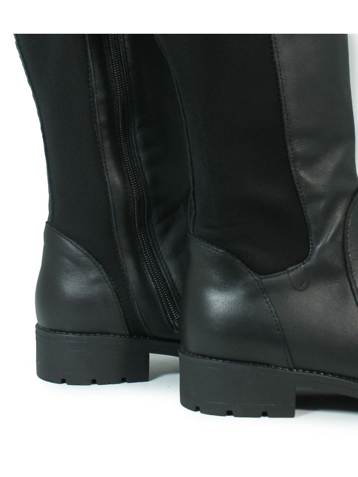 BOTAS DE CAÑA ALTA ELÁSTICAS VALERIA´S 9528 NEGRO