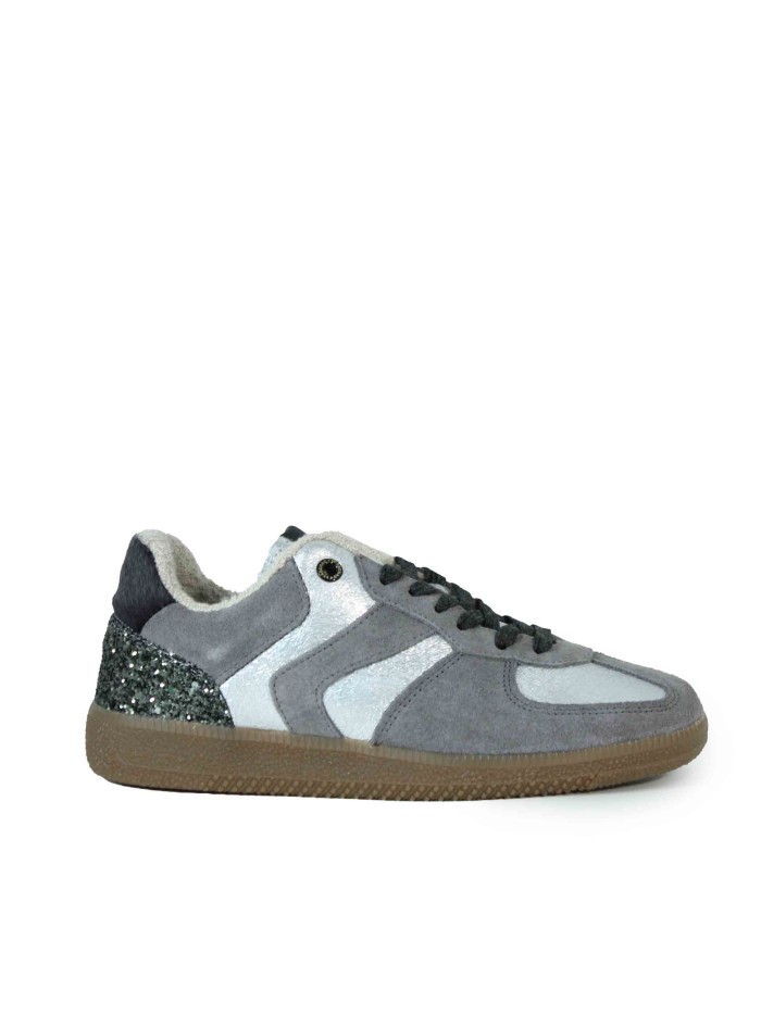 ZAPATILLAS RETRO DE PIEL CON CORDONES VERBENAS SORA FANTASY PLATA