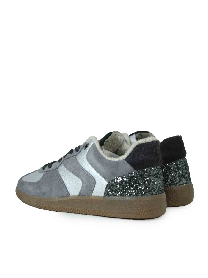 ZAPATILLAS RETRO DE PIEL CON CORDONES VERBENAS SORA FANTASY PLATA