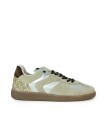 ZAPATILLAS RETRO DE PIEL CON CORDONES VERBENAS SORA FANTASY ORO