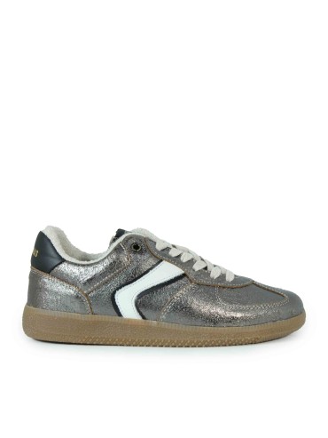 ZAPATILLAS RETRO DE PIEL CON CORDONES VERBENAS SORA BRECK PLOMO