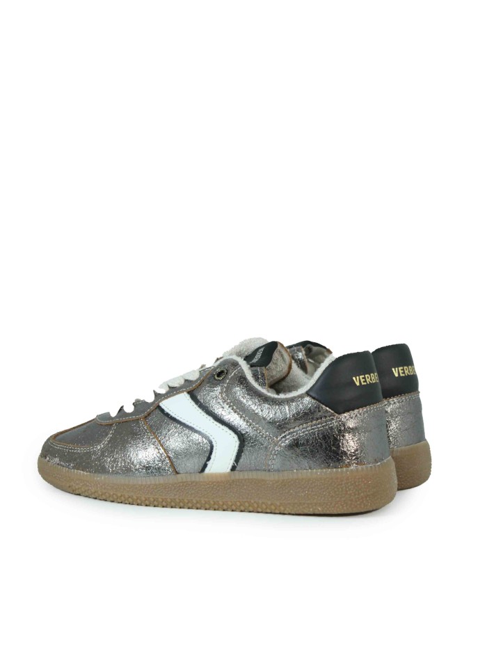 ZAPATILLAS RETRO DE PIEL CON CORDONES VERBENAS SORA BRECK PLOMO