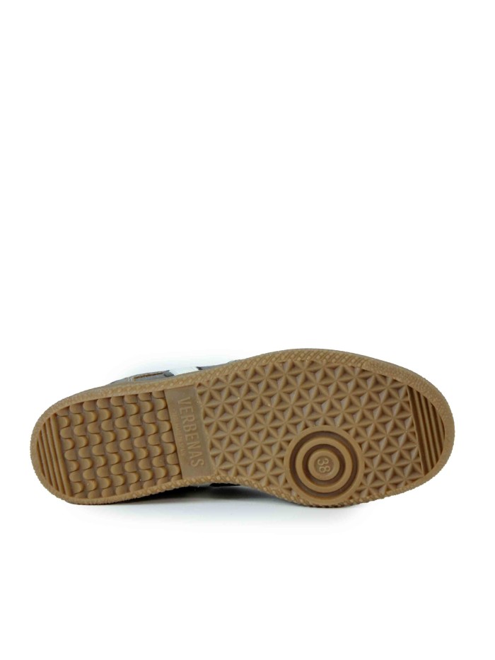 ZAPATILLAS RETRO DE PIEL CON CORDONES VERBENAS SORA BRECK PLOMO