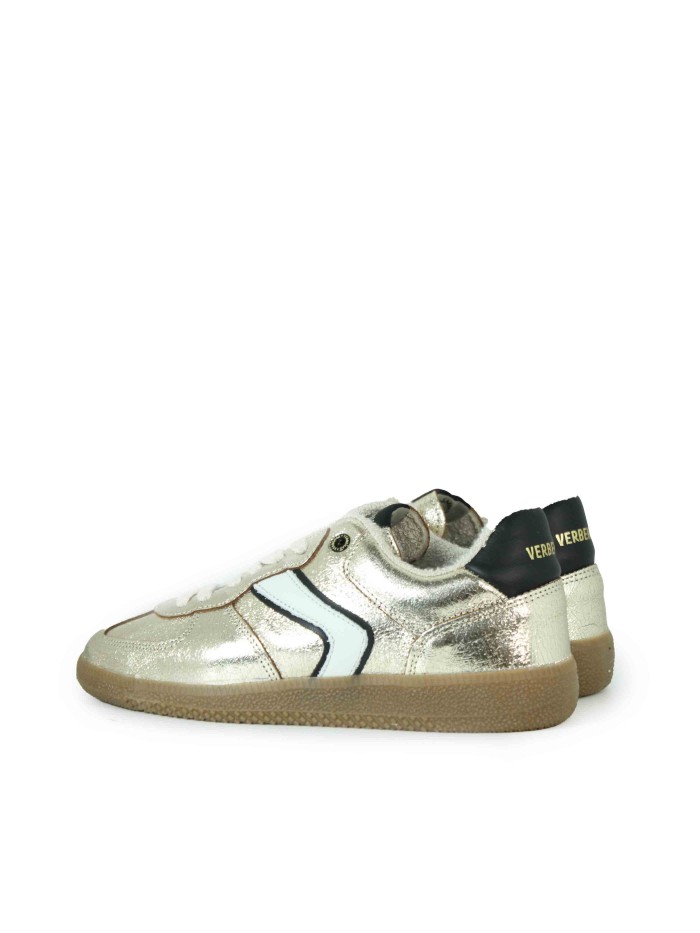 ZAPATILLAS RETRO DE PIEL CON CORDONES VERBENAS SORA FANTASY ORO