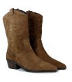 BOTAS MARRÓN DE PIEL DE MUJER APLAUSO HAYDE MARRÓN