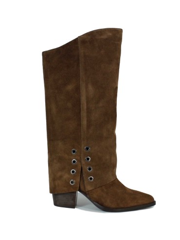 BOTAS MARRÓN DE PIEL DE MUJER APLAUSO TECLA