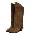 BOTAS MARRÓN DE PIEL DE MUJER APLAUSO TECLA