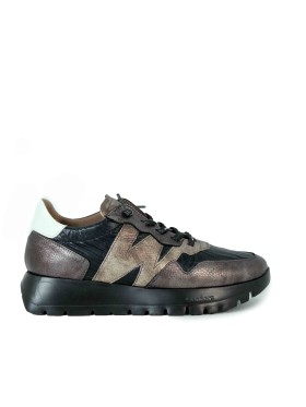 ZAPATILLAS CASUAL CON CORDONES A-2491 WONDERS NEGRO