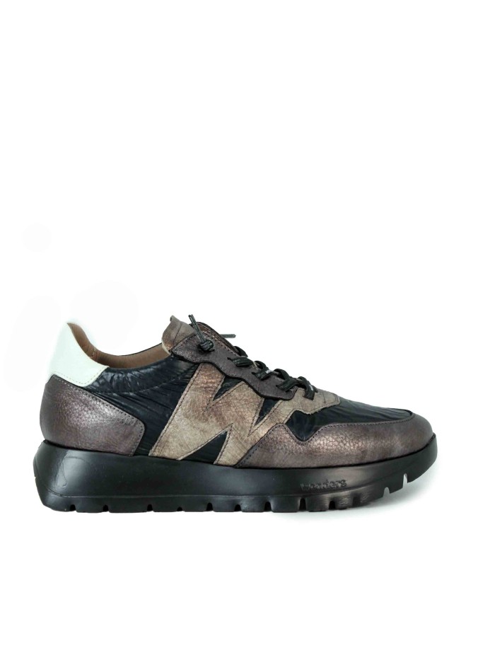 ZAPATILLAS CASUAL CON CORDONES A-2491 WONDERS NEGRO