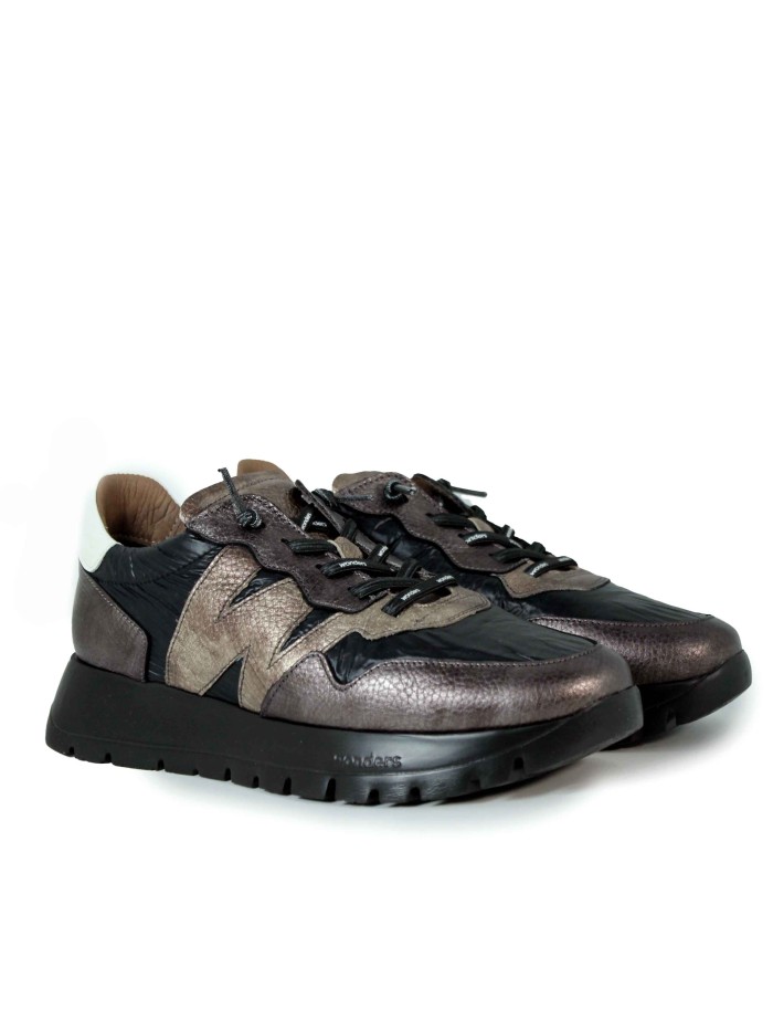 ZAPATILLAS CASUAL CON CORDONES A-2491 WONDERS NEGRO