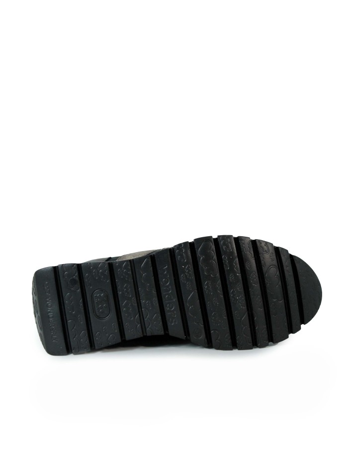 ZAPATILLAS CASUAL CON CORDONES A-2491 WONDERS NEGRO