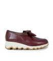 ZAPATO DE CUÑA CON LAZO DECORATIVO WONDERS A-7611 BURDEOS