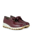 ZAPATO DE CUÑA CON LAZO DECORATIVO WONDERS A-7611 BURDEOS