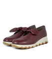 ZAPATO DE CUÑA CON LAZO DECORATIVO WONDERS A-7611 BURDEOS