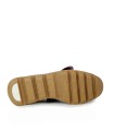 ZAPATO DE CUÑA CON LAZO DECORATIVO WONDERS A-7611 BURDEOS