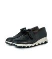 ZAPATO DE CUÑA CON LAZO DECORATIVO WONDERS A-7611 NEGRO