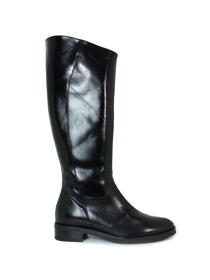 BOTAS DE TACÓN BAJO CAÑA ALTA WONDERS C-54101 NEGRO