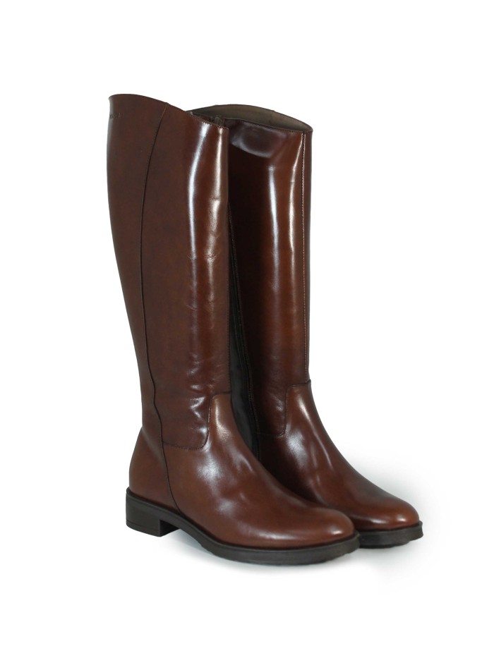 BOTAS DE TACÓN BAJO CAÑA ALTA WONDERS C-54101 MARRÓN
