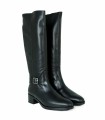 BOTAS DE TACÓN BAJO CON CAÑA ALTA WONDERS D-1802 NEGRO