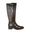 BOTAS DE TACÓN BAJO CON CAÑA ALTA WONDERS D-1802 MARRÓN