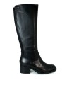 BOTA DE PIEL DE CAÑA ALTA WONDERS G-6250 NEGRA