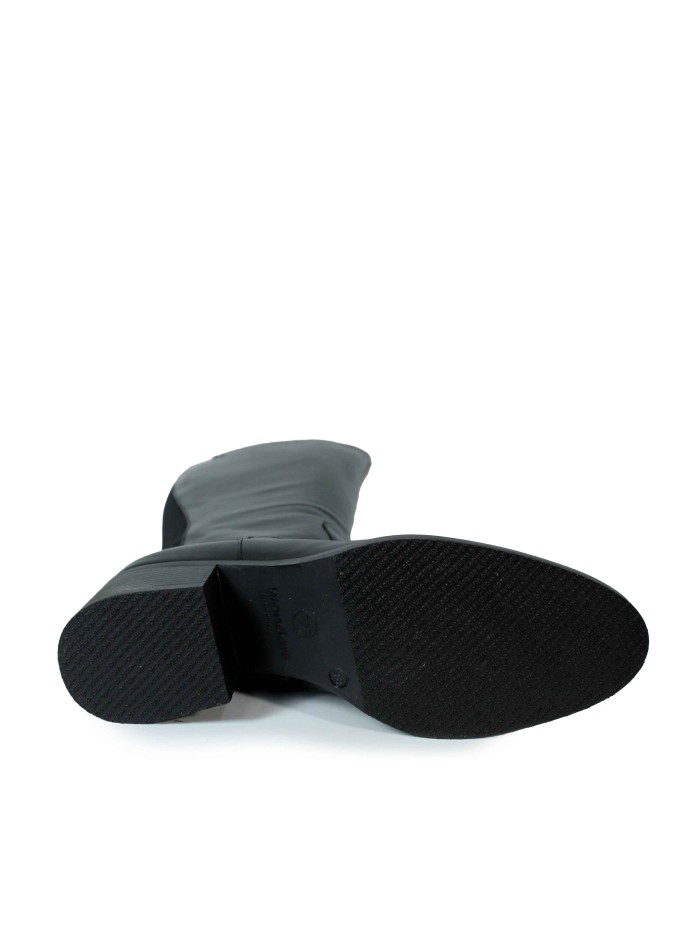 BOTA DE PIEL DE CAÑA ALTA WONDERS G-6250 NEGRA