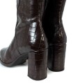 BOTA DE CAÑA ALTA EFECTO COCODRILO TACÓN MEDIO WONDERS M-5425 MARRÓN