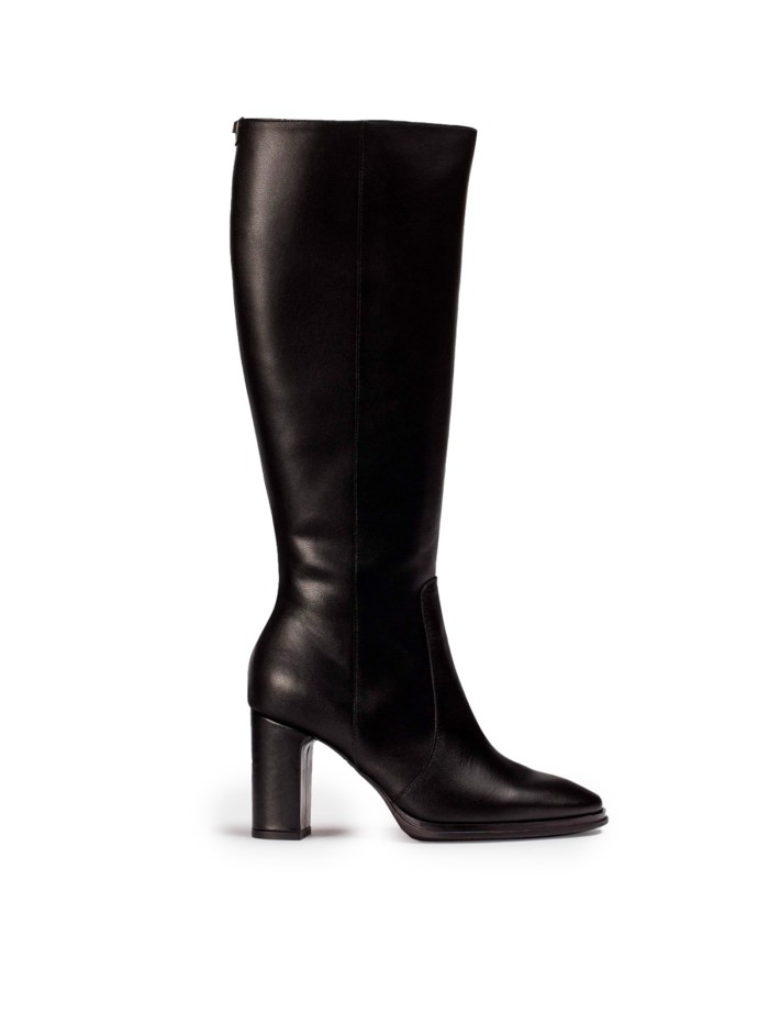 BOTA DE PIEL DE CAÑA ALTA NEGRA WONDERS M-5150