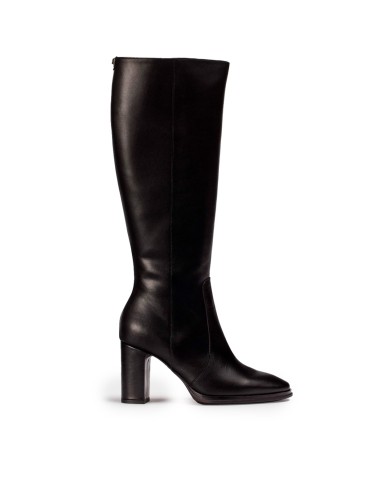 BOTA DE PIEL DE CAÑA ALTA NEGRA WONDERS M-5150