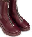 BOTINES PLANOS CON CREMALLERA EN TENDENCIA WONDERS A-4403 BURDEOS