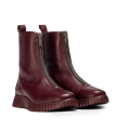BOTINES PLANOS CON CREMALLERA EN TENDENCIA WONDERS A-4403 BURDEOS