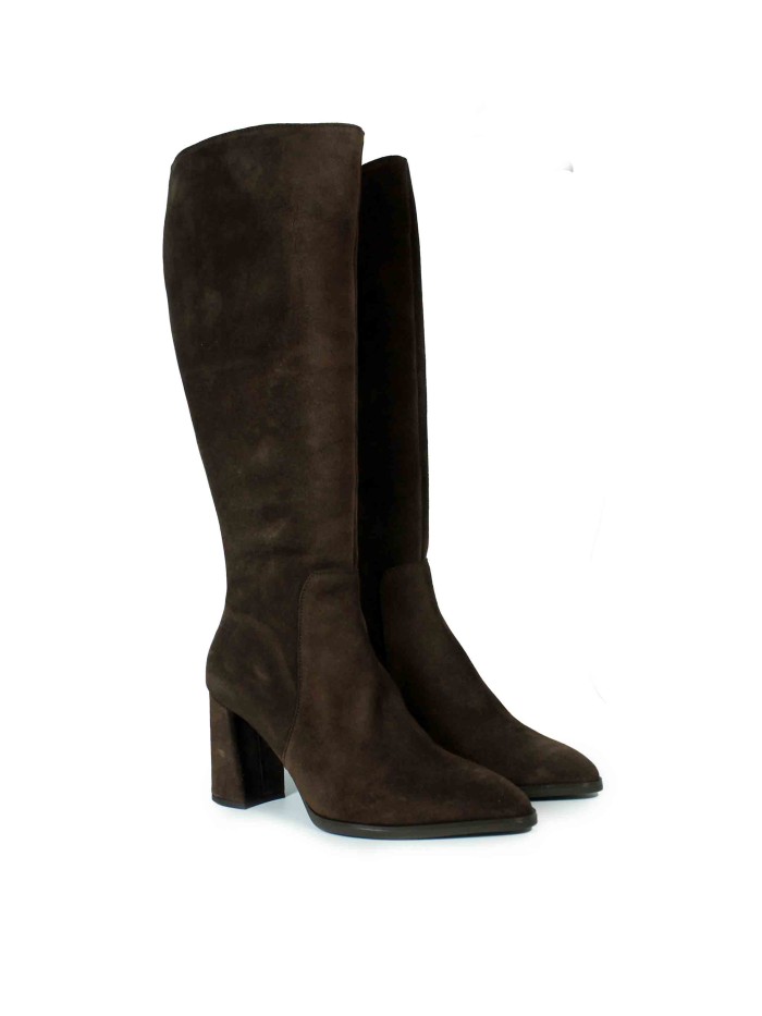 BOTA DE PIEL DE CAÑA ALTA NEGRA WONDERS M-5432