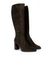 BOTA DE PIEL DE CAÑA ALTA NEGRA WONDERS M-5432