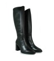 BOTA DE PIEL DE CAÑA ALTA NEGRA WONDERS M-5432