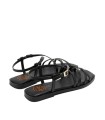 SANDALIA PLANA DE TIRAS DE PIEL PARA MUJER PORRONET BONNIE 3221 NEGRO