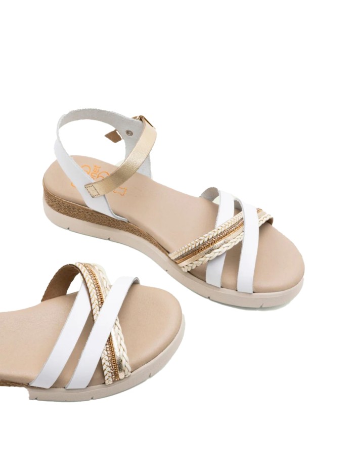 SANDALIA CONFORT DE PIEL PORRONET FABIANA 3278 BLANCO