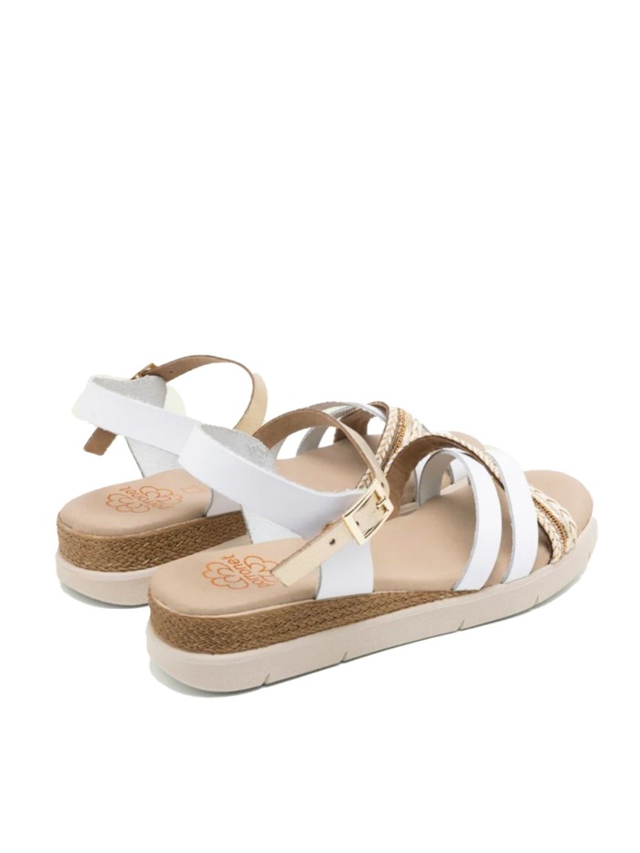 SANDALIA CONFORT DE PIEL PORRONET FABIANA 3278 BLANCO