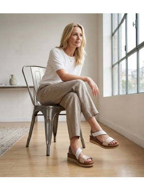 SANDALIAS DE TACÓN PLANTA DE GEL APLAUSO OMEGA 1979 BEIGE